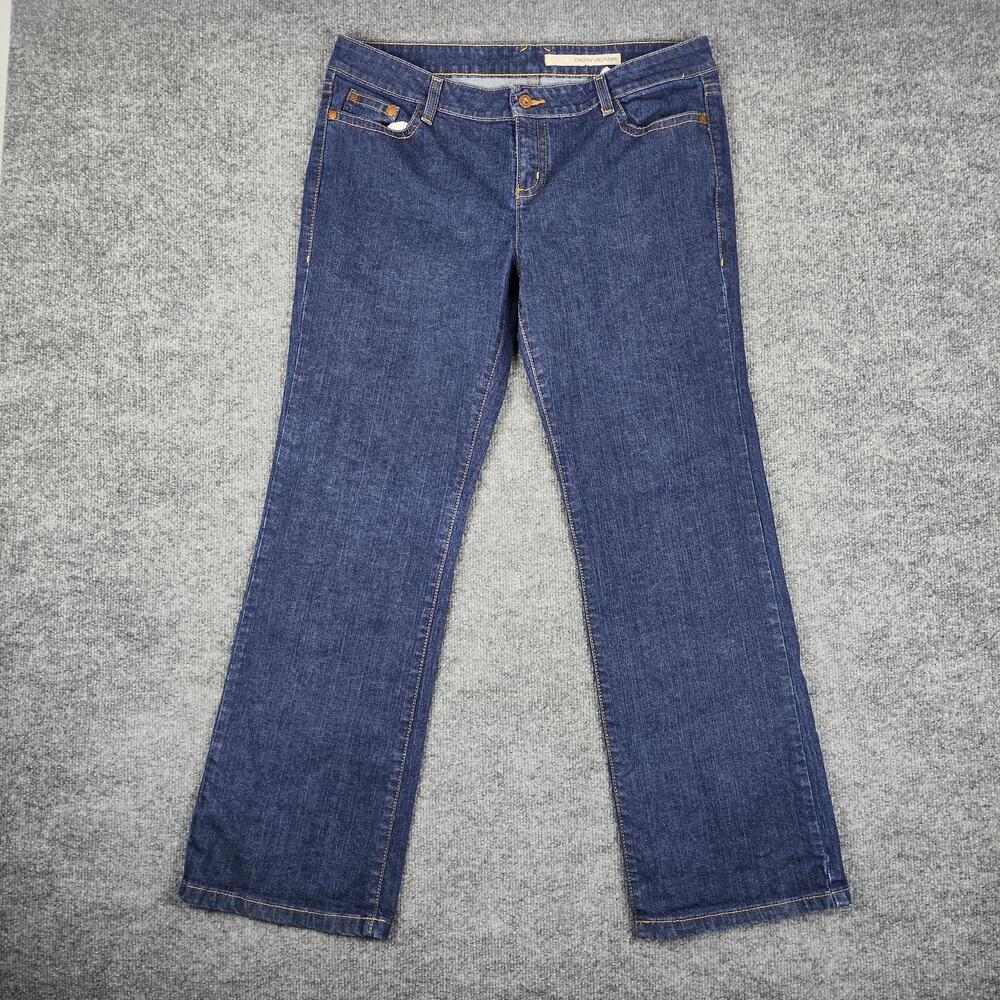 DKNY Jeans Jeans Womens 16 Blue Medium Wash Mid Rise Straight Stretch Denim